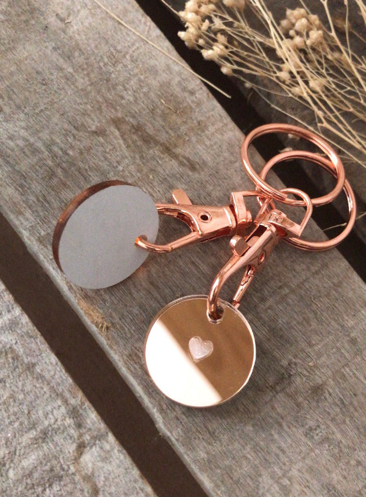 PORTE CLEFS JETON DE CADDIE ROSE GOLD