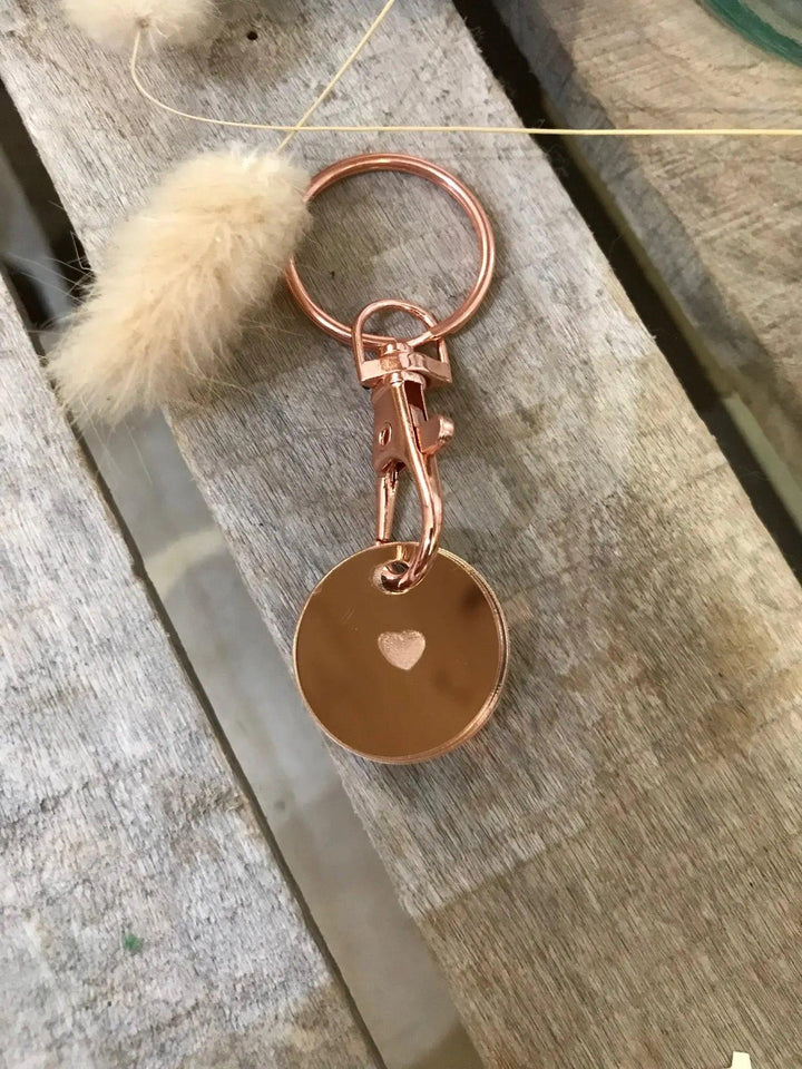 PORTE CLEFS JETON DE CADDIE ROSE GOLD - Wantit