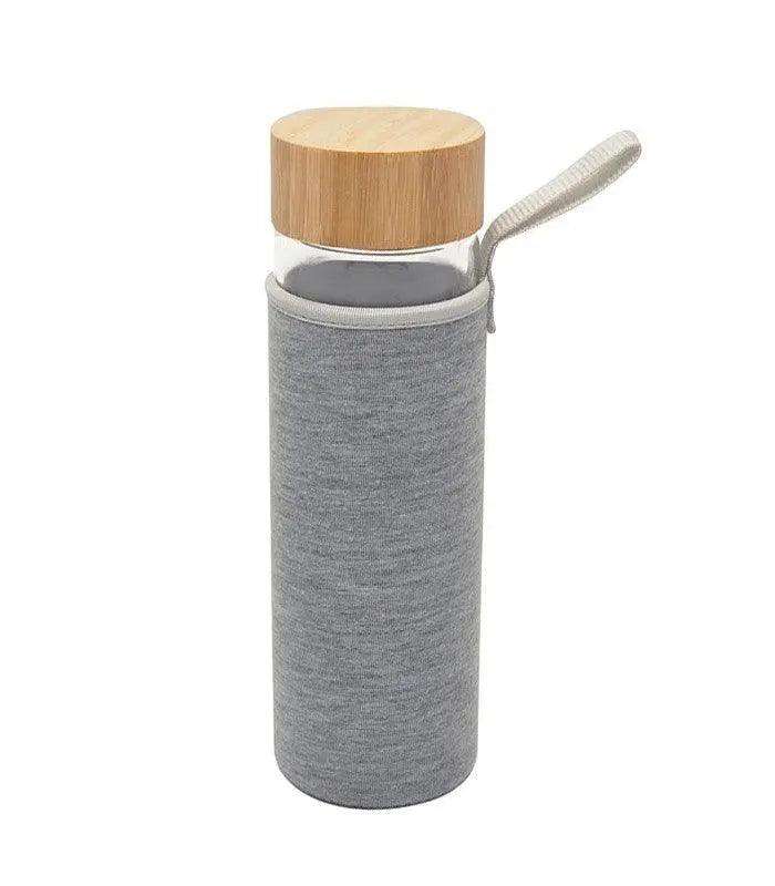 bouteille verre gourde bouchon bambou