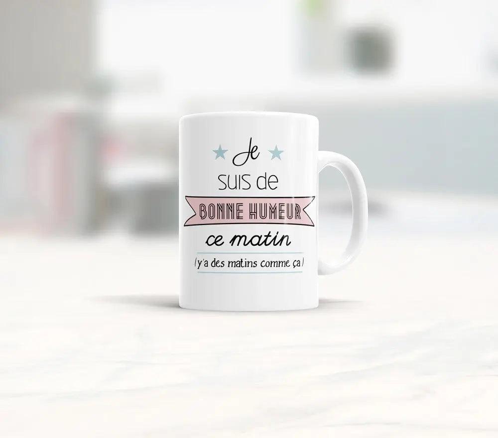 MUG CÉRAMIQUE LES MATINS QUI CHANTENT - BONNE HUMEUR - Wantit