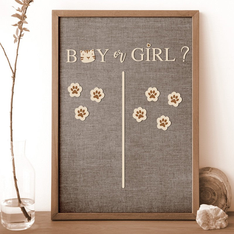 kit décoration bois jeu gendre reveal party