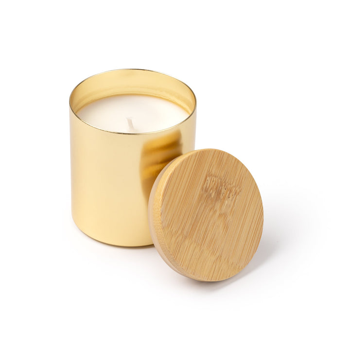 QARUS Bougie Alu & Bambou - objets personnalisés entreprise