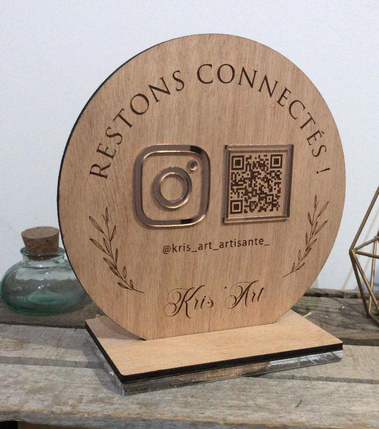 panneau signalétique artisan stand montpellier QR code instagram