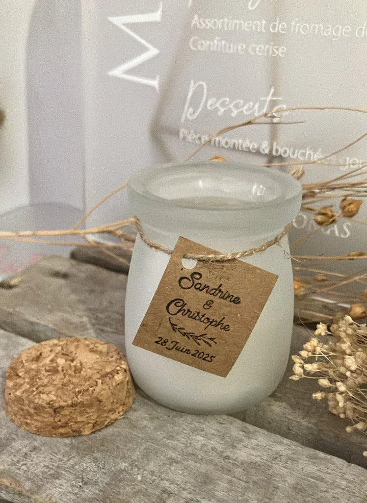 bougie décoration de table mariage personnalisée événement
