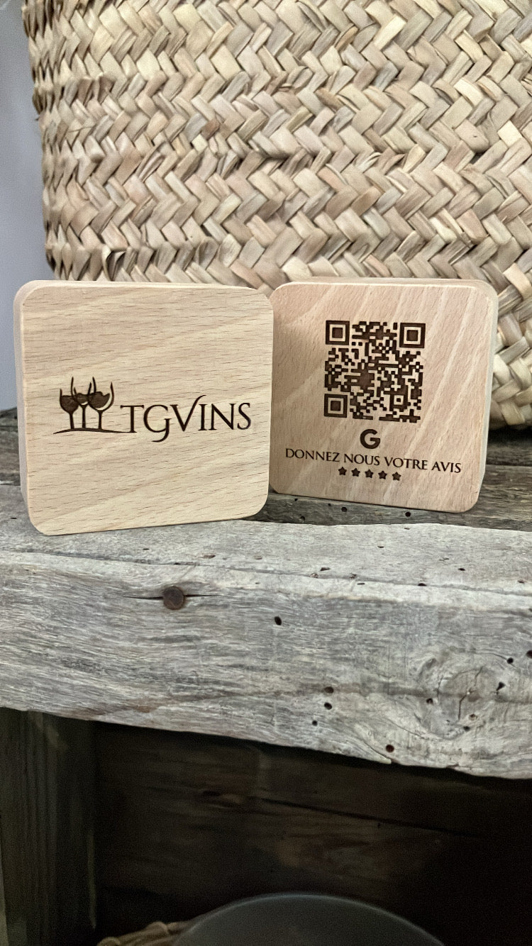 Cubes bois hêtre QR code - Wantit