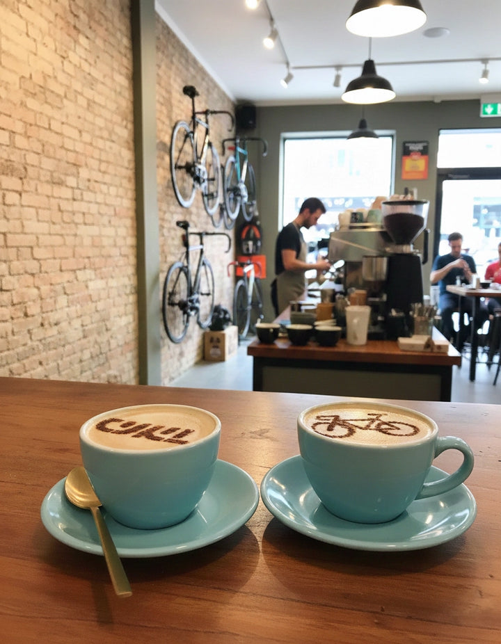 Pochoir personnalisé marque Cykl Bike café