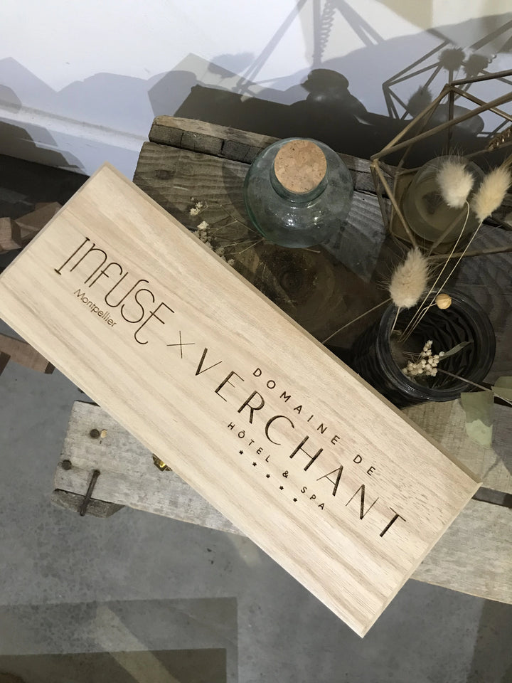 boite à thé logo hôtellerie cadeau d'affaires personnalisable montpellier