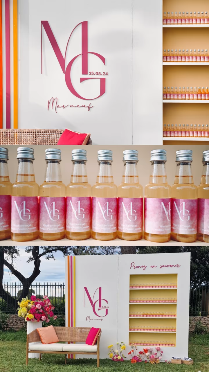 Lettrage en relief backdrop événementiel Montpellier