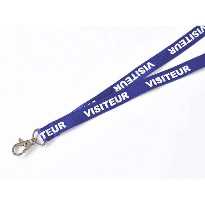 Cordon pré-imprimé Visiteur, bleu