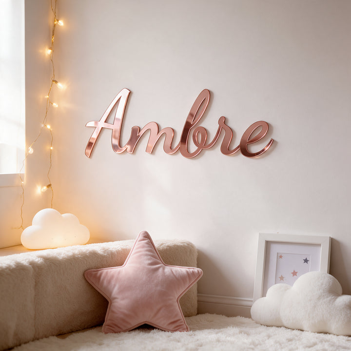 Décoration murale prénom découpe laser chambre enfant montpellier